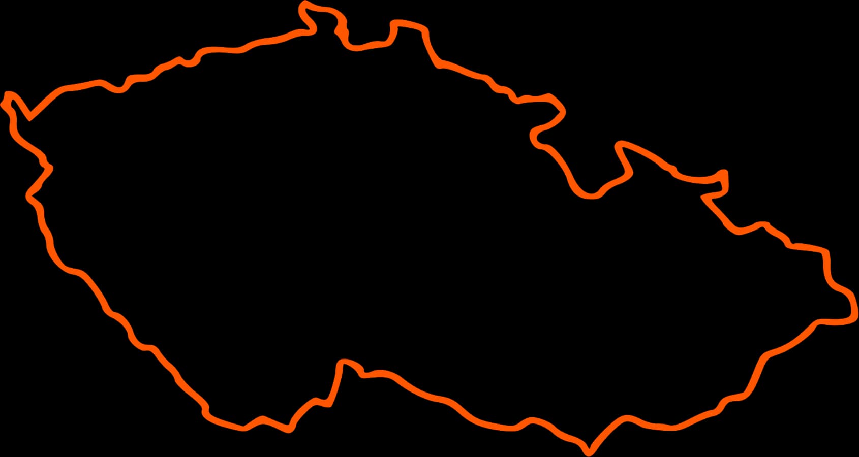 Obrys na mape: Česká republika